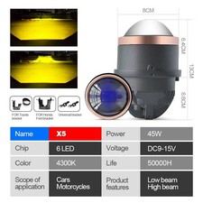  2pcs 3.0'' Laser Headlight Bi