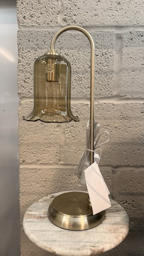 Gold table tulip lamp amber - tulip,