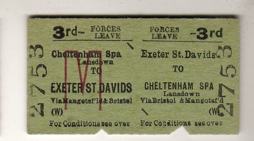 Railway ticket exeter st - railway, br(w)