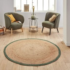 Rug Round Jute Design Rug