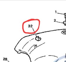 Protezione Aggancio Serbatoio Benzina Cagiva Mito 125cc Cod 800077920
