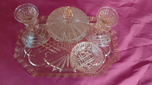 Vintage piece pink glass - piece,