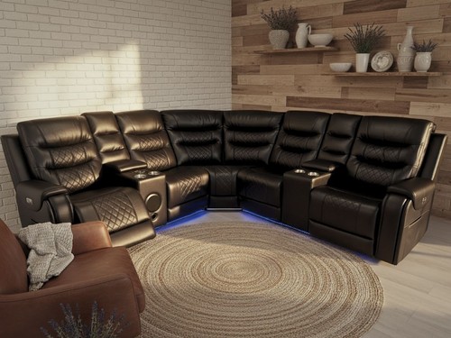Electric recliner corner sofa - corner,