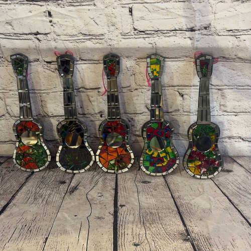 Rainbow acoustic guitar mosaic - guitar,