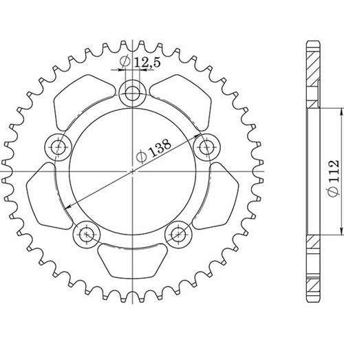 Steel crown p530 d43 - steel,