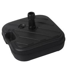 22L Black Plastic Square Umbrella Parasol Base Stand Patio Outdoor Garden