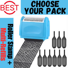 ID Address Blocker Roller Stamp/Refill Ink Data Defender Identity Security Theft