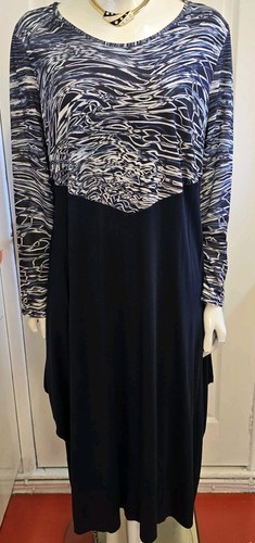 Chesca balloon dress navy - chesca,