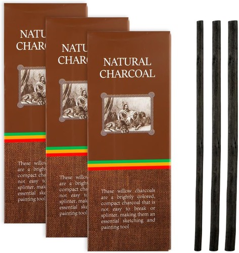 40pcs willow charcoal sticks - charcoal,