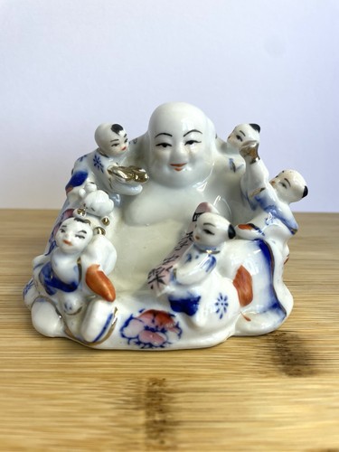 Vintage laughing buddha - buddha, five