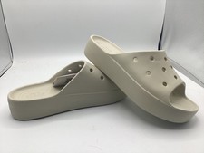 CROCS CLASSIC PLATFORM SLIDE SANDAL BRAND NEW W8US 6UK BONE BEIGE