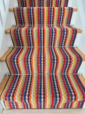 Multi Coloured Stair Runner Rug Very Long Durable Carpet for Stairs Hallway