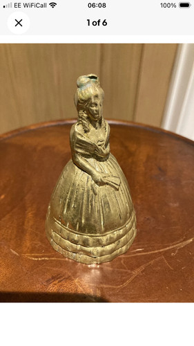 Antique lady bell brass - antique,
