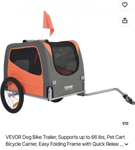 Vevor dog bike trailer - vevor,