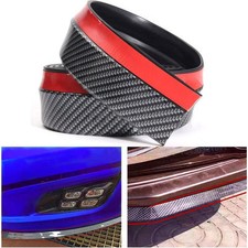 100" Car Lip Skirt Protector Front Bumper Chin Spoiler Splitter Carbon Fiber Hot