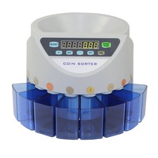 Mixed Coin Value Sorter Counter for European Markets Coin Counter with 8 Tubes