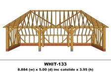 European Oak Garage 3 Bay (Full Hip with Catslide) Kit - (WHIT-133)