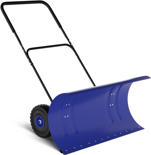 Wheel snow pusher - snow, w/