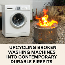 Fire Pit drum - Upcycled from washing machines 