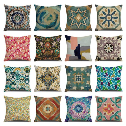 Moroccan patchwork tile - patchwork, pillow