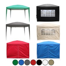 Pop Up Gazebo Side Panel Outdoor Garden Patio Marquee Canopy Wedding Tent 3x3m