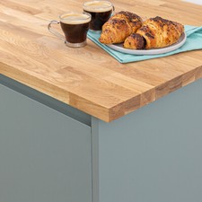 Solid Oak Wood Worktops | 40mm Stave Wooden Kitchen Countertops & Breakfast Bars