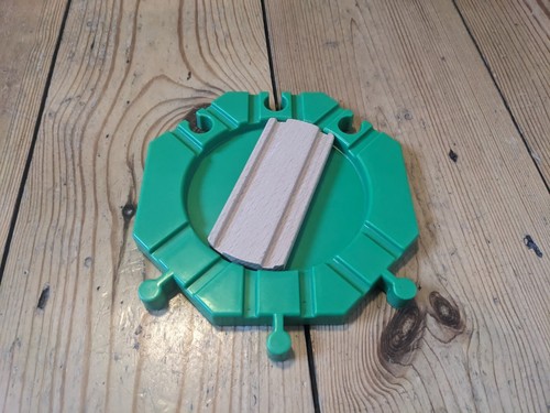 Wooden train track way turn - train,