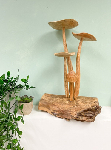 Wooden mushrooms toadstools - wooden,