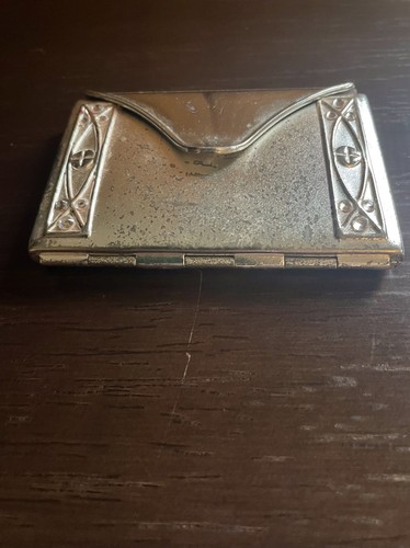 Vintage silver plated envelope - silver,