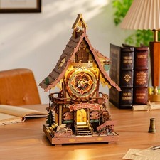 ROKR Cuckoo Clock 3D Wooden Puzzle  DIY Model Kit Budding Toys Jigsaw Xmas Gifts