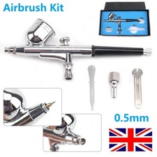 0.5mm Gravity Feed Dual Action Airbrush Paint Spray Gun Kit Nail Art Paint Tool