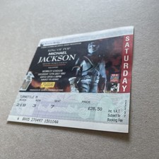 MICHAEL JACKSON ORIGINAL TICKET STUB WEMBLEY STADIUM 1997 SAT 12th July