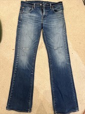 Levi 527 Jeans Dark Blue W31 L32 Boot Cut 1% Elastine 99 Cotton Denim