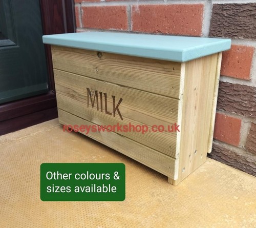 Doorstep wooden milk box - wooden,