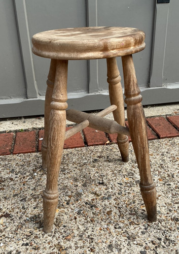 Vintage hardwood milking - , stool