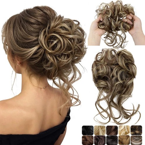 Curly messy bun - hair, up