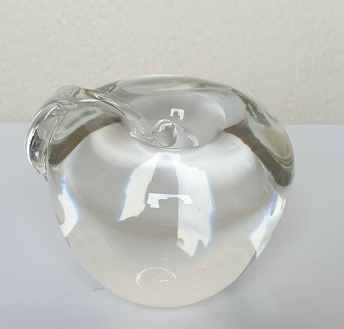 Apple glass paperweight - apple,
