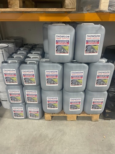 Imprinted concrete coloured