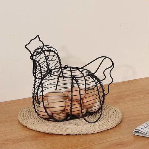 Iron art chicken egg storage - iron,