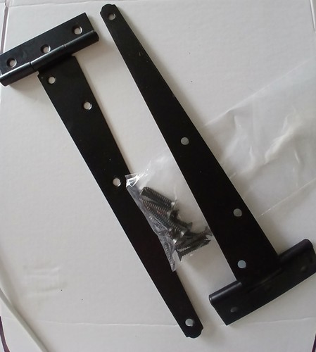 Black tee hinges - black, heavy