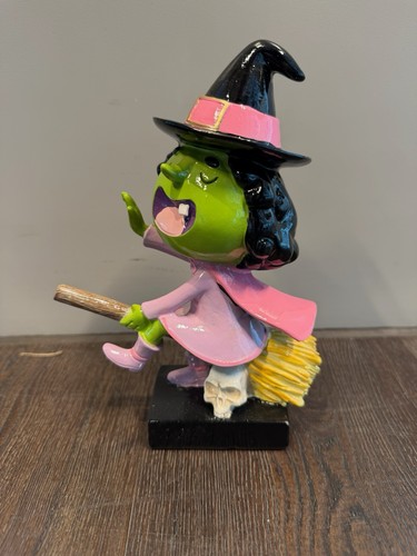 Cute witch broom halloween - witch, on