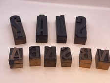 Woodblock letters WOODEN