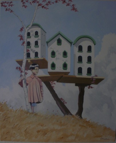 Japanese girl the dovecote - by,
