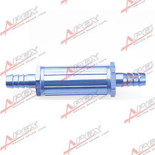 15mm Blue Anodised Billet Magnetic Fuel Filter 30 Micron Blue
