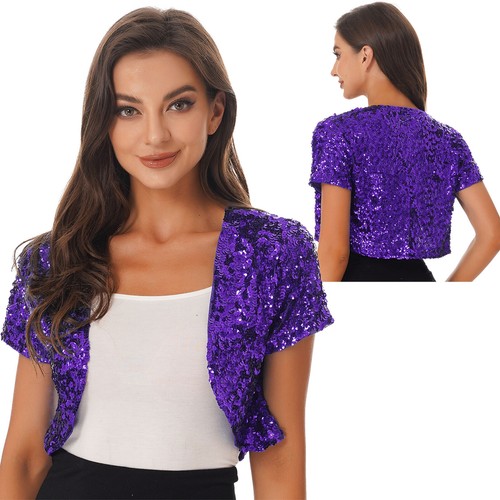 Women glitter sequin crop - women,