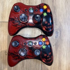 2 Microsoft Xbox 360 Wireless Controller Gears Of War 3 Limited Edition Rare 