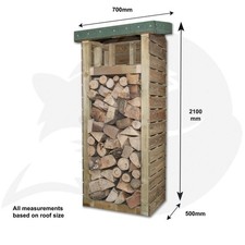 New Outdoor Wooden Heavy Duty Log Kindling Store 62"H x 28"W x 20"D
