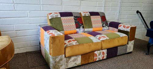 Two seater patchwork sofa - seater,