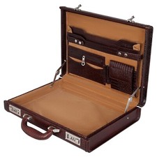 ACEKING CROCO LEATHER BRIEFCASE ATTACHE CASE FOR MEN OFFICE DOCUMENT ANTITHEFT