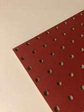 Painted RED Wooden Pegboard / Display Board 600 x 300 x 3mm